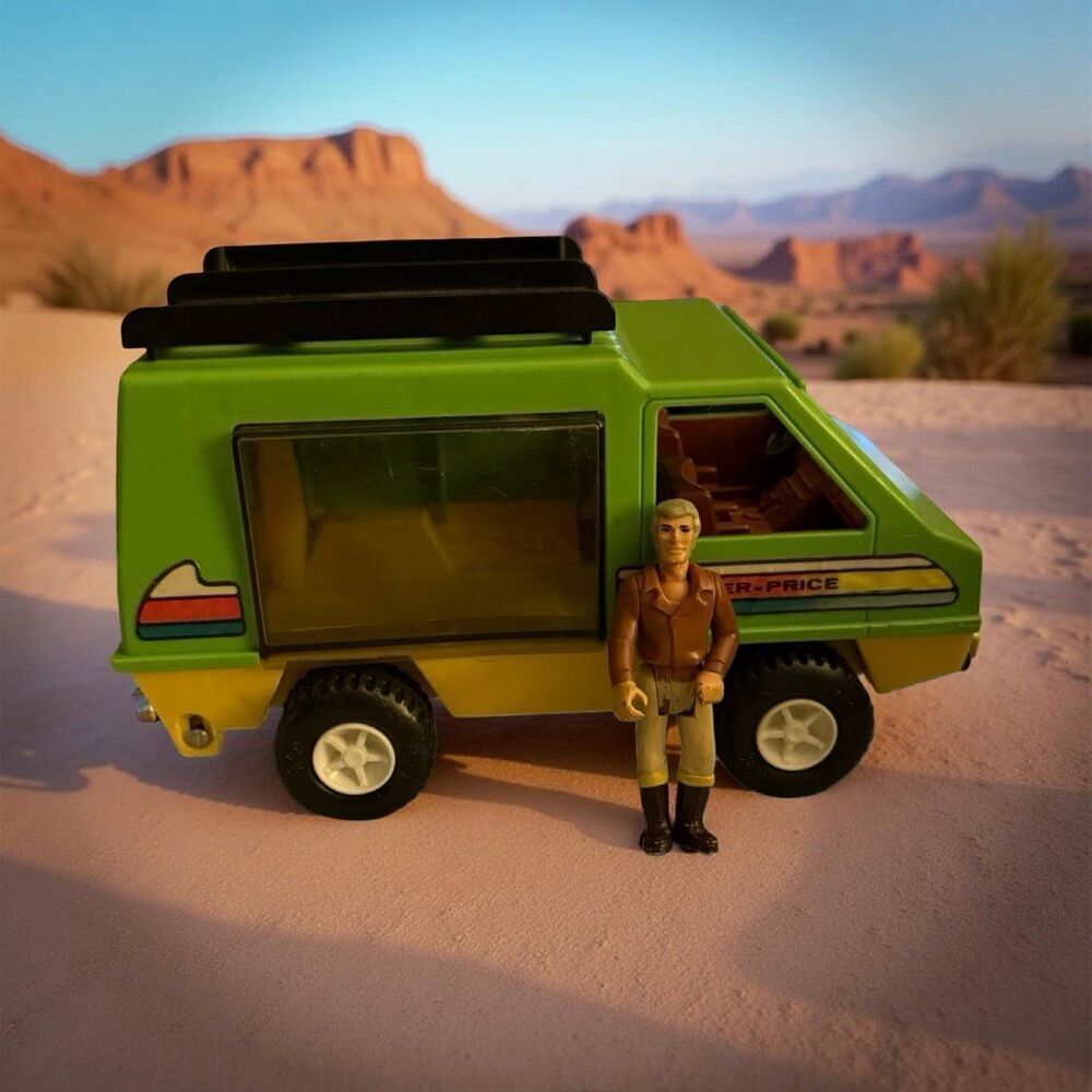 Vintage 1977 Fisher-Price Adventure People Daredevil Sports Van & Driver